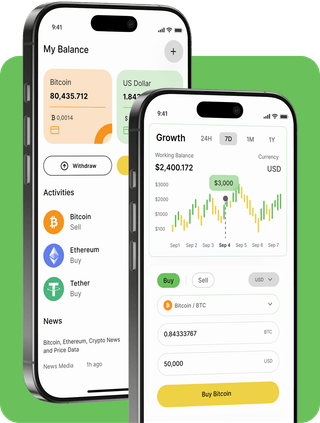 Bright Yieldenance trading platform with live market data